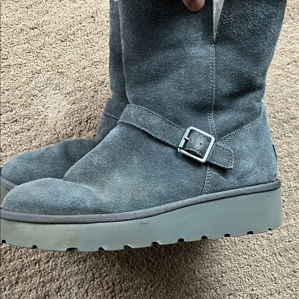 UGG Koolaburra Gray Suede fleece lined Boots - Picture 7 of 13